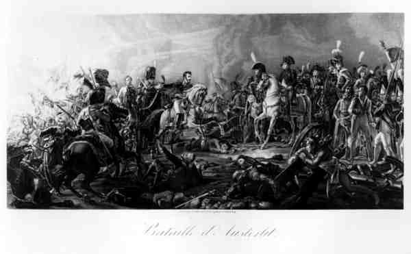 Slaget ved Austerlitz: General Rapp, guvernør i Dantzig (1772–1821) presenterte den beseirede prins Repnin for Napoleon i 1805 av Francois Pascal Simon after Gerard