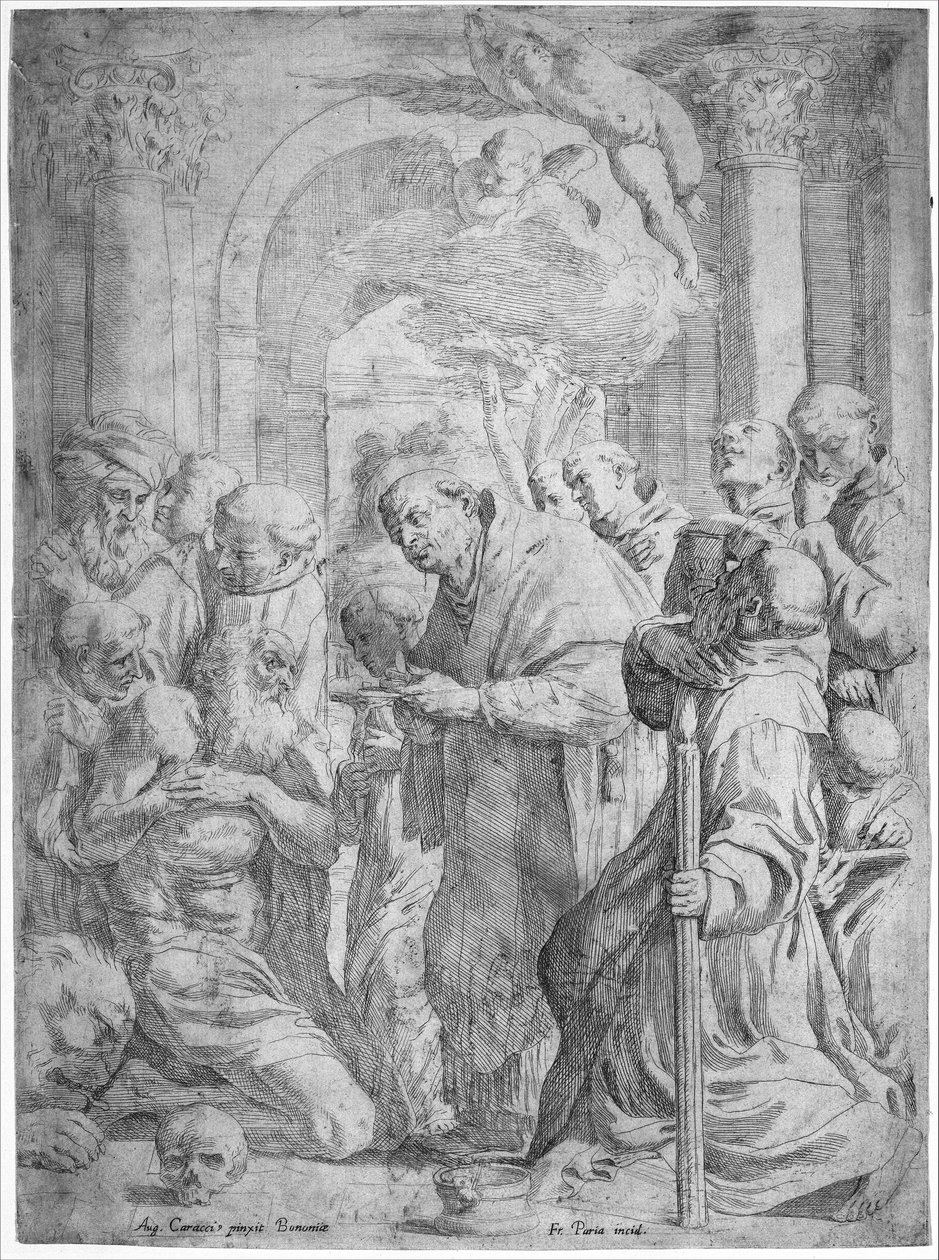 Den siste nattverden av Saint Hieronymus, 1584-1650. av Francois Perrier