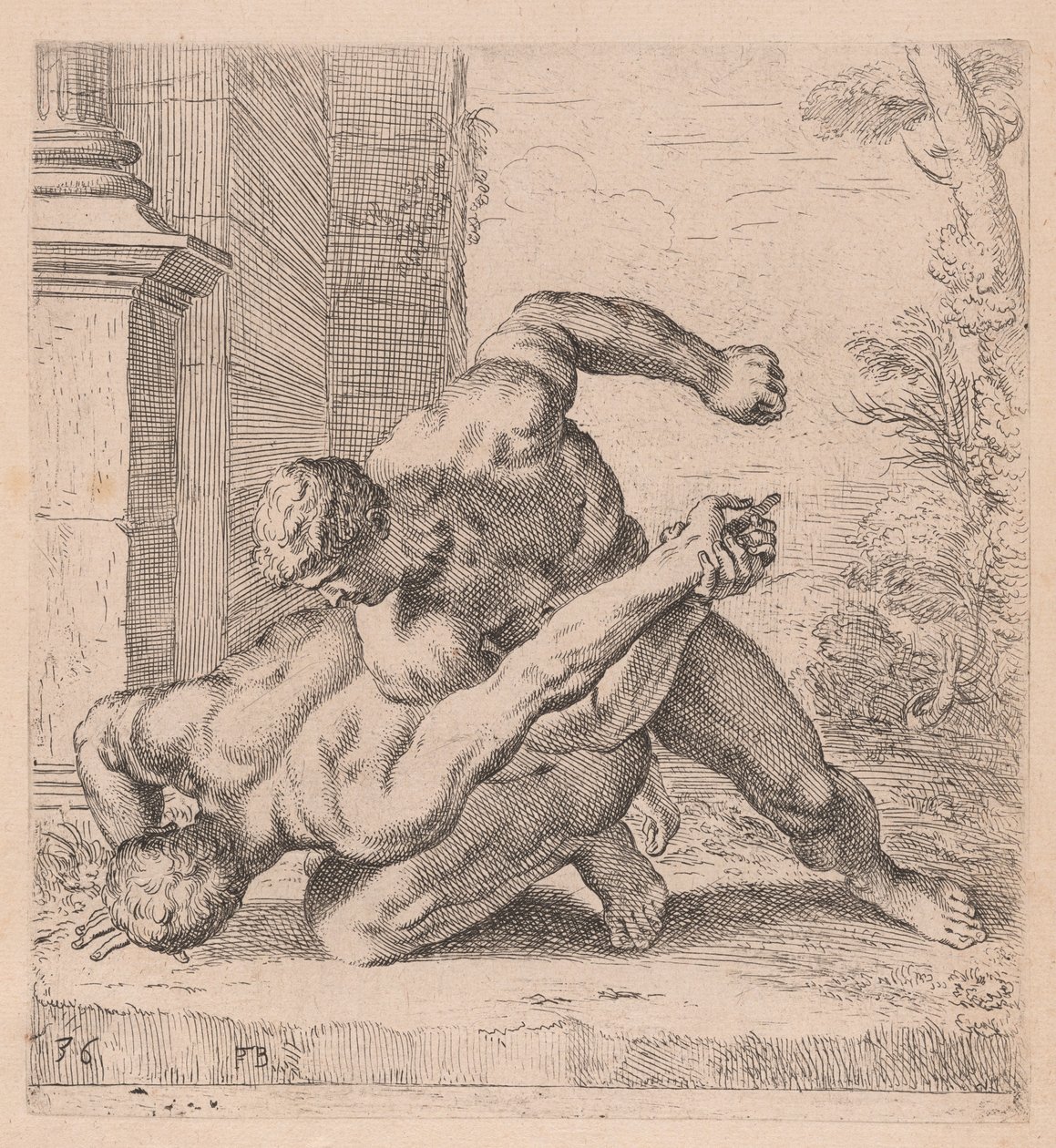 Medici-bryterne, sett fra siden, snudd til venstre [plate 36] av Francois Perrier