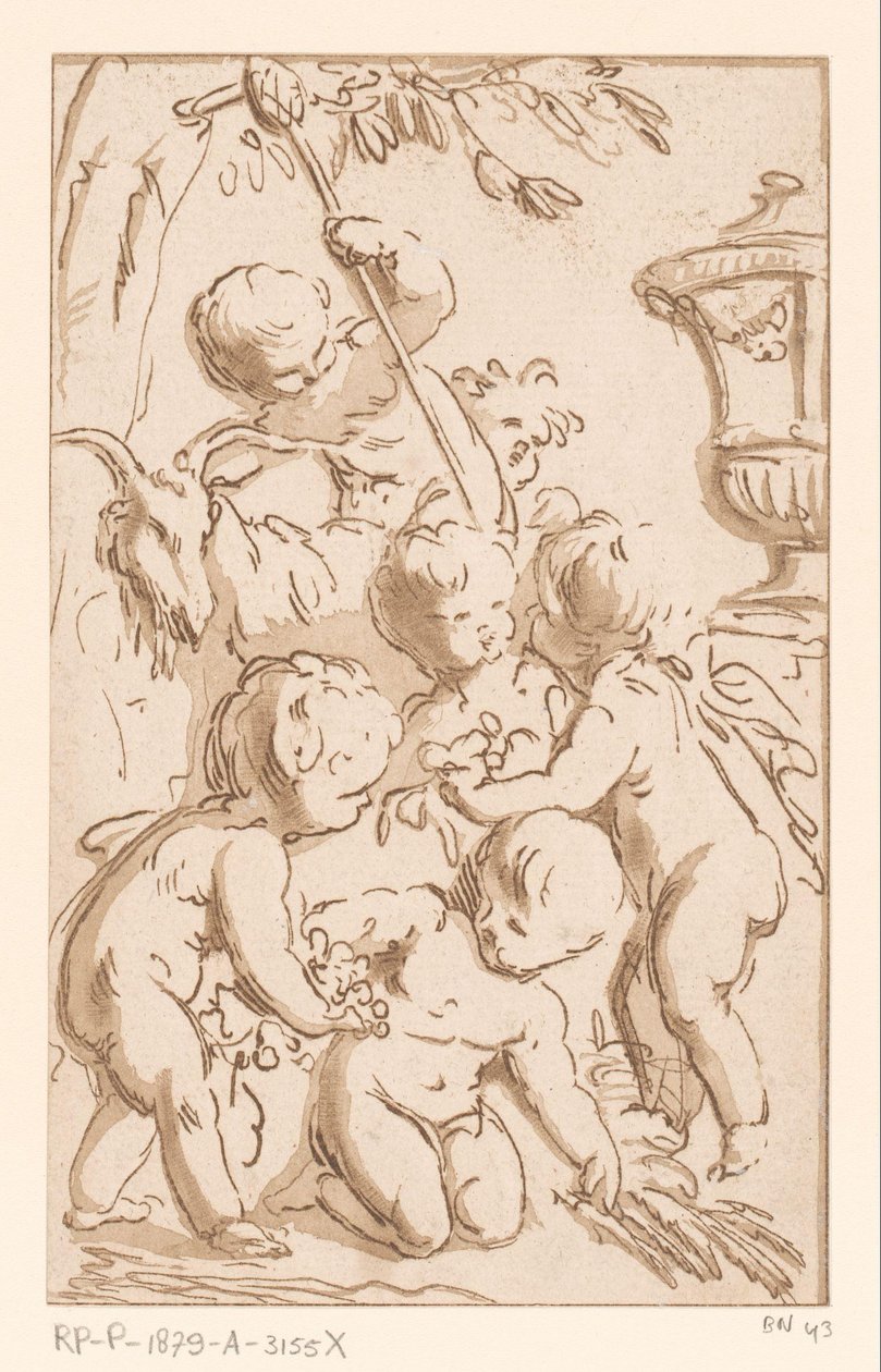 Bacchanal of Amors av Francois Philippe Charpentier