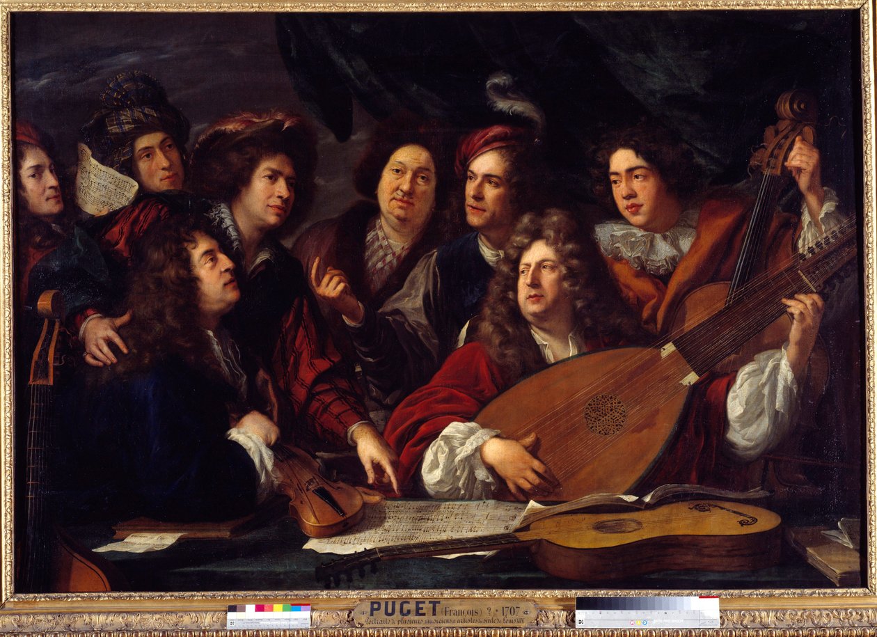 Møte med musikere Maleri av Francois Puget (1651-1707) 1688 Søn. 1,47x2,12 m av Francois Puget