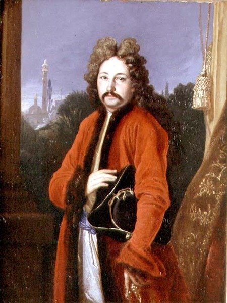 Portrett av Sir John Chardin (1643-1712) 1699 (olje på lerret) av Francois Riviere