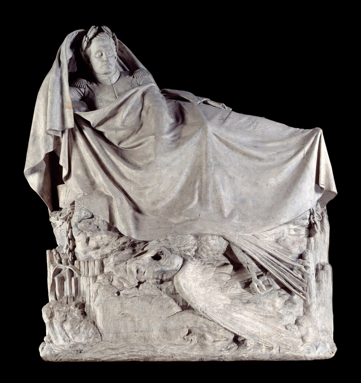 Keiser Napoleon I (1769-1821) våkner til de udødelige. Skulptur på gips av Francois Rude (1784-1855) 1842 Paris, musee d