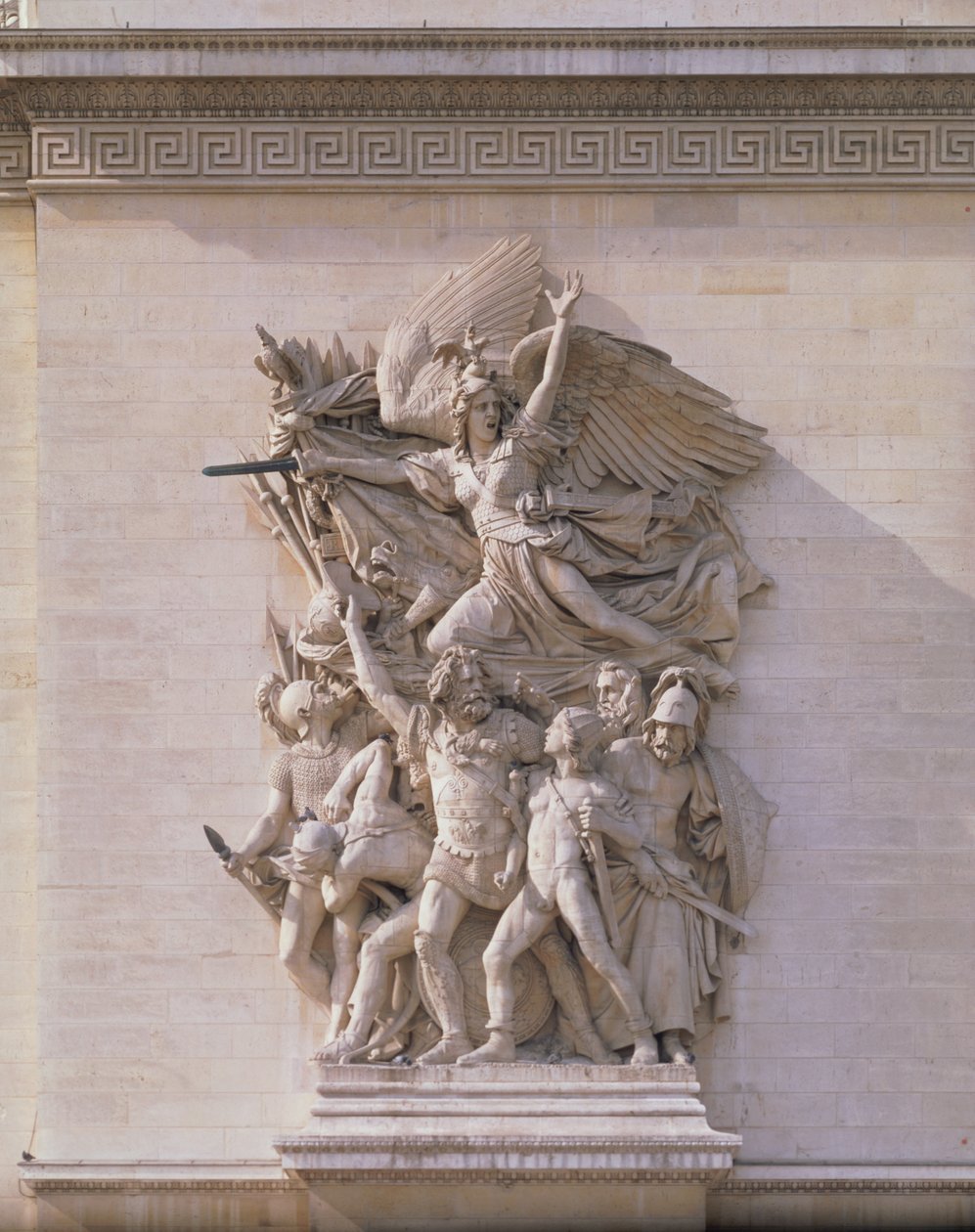 De frivilliges avgang i 1792 eller Marseillaise, 1833-36 steindetalj av 92543 av Francois Rude
