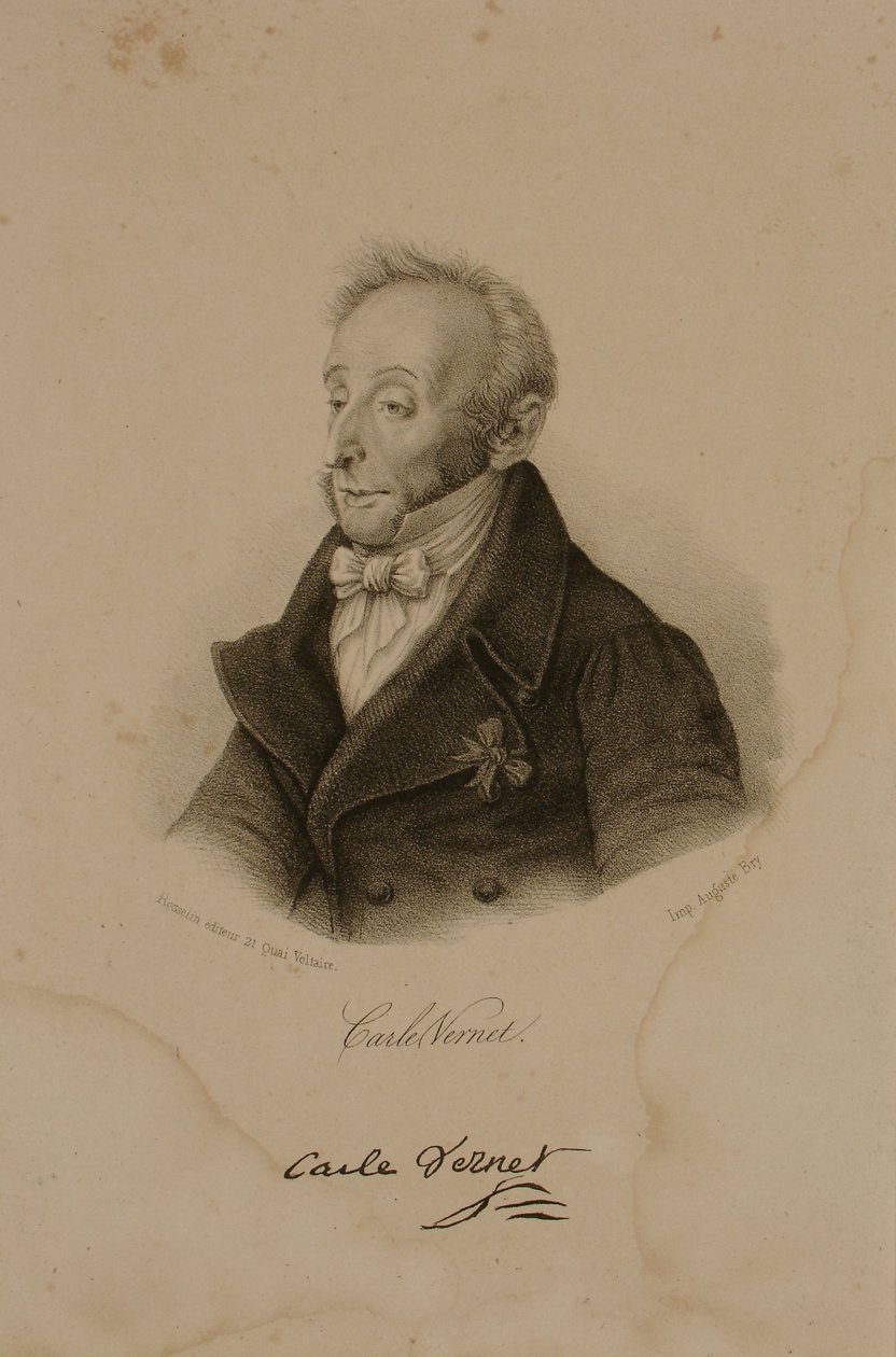 Antoine Charles Horace Vernet, kjent som Carle Vernet (1758-1836) av Francois Seraphin Delpech