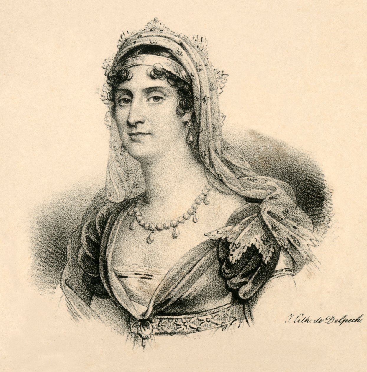 Elisha. Storhertuginne av Toscana, 1777-1820, c1830. av Francois Seraphin Delpech