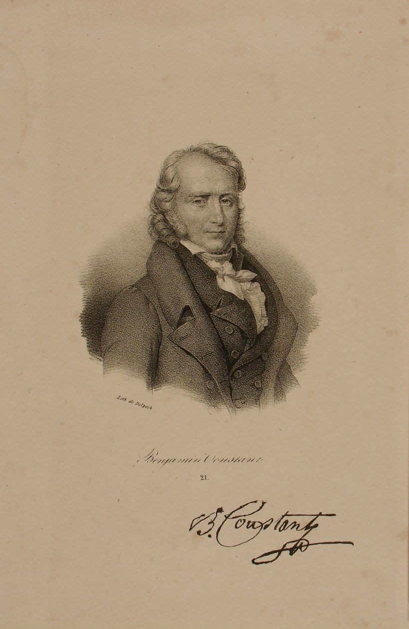 Henri Benjamin Constant de Rebecque (1767-1830) av Francois Seraphin Delpech