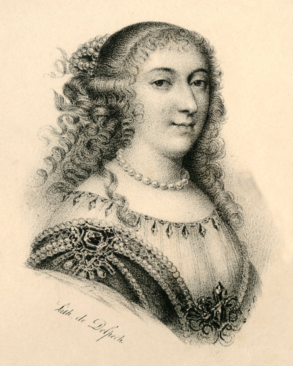 Mademoiselle de Montpensier, 1627-1693, c1830. av Francois Seraphin Delpech