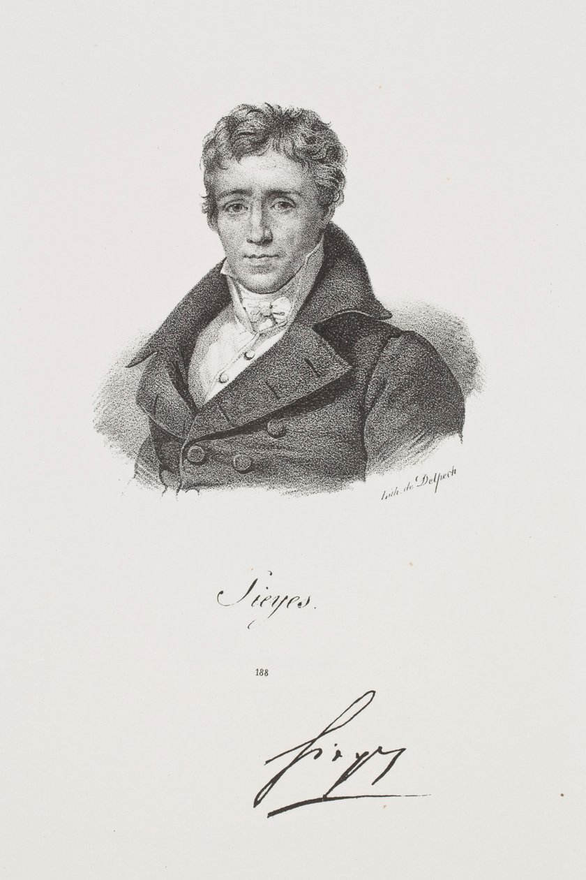 Portrett av Emmanuel Joseph Sieyès av Francois Seraphin Delpech