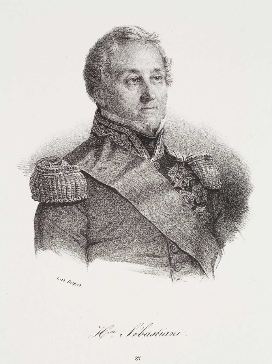 Portrett av Horace Sébastiani av Francois Seraphin Delpech
