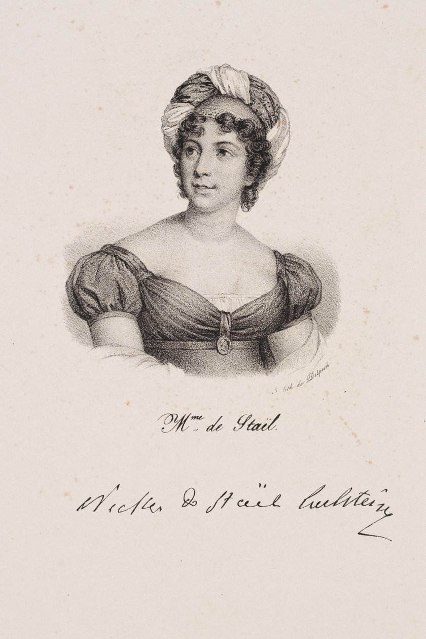 Portrett av Madame de Staël av Francois Seraphin Delpech