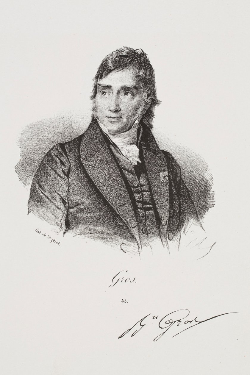 Portrett av kunstneren Antoine-Jean Gros av Francois Seraphin Delpech