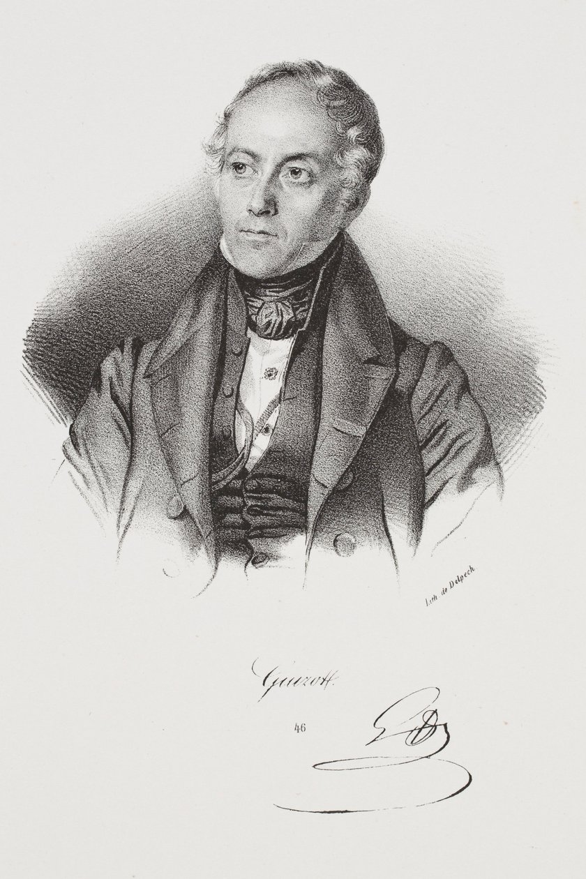 Portrett av politikeren François Pierre Guillaume Guizot av Francois Seraphin Delpech
