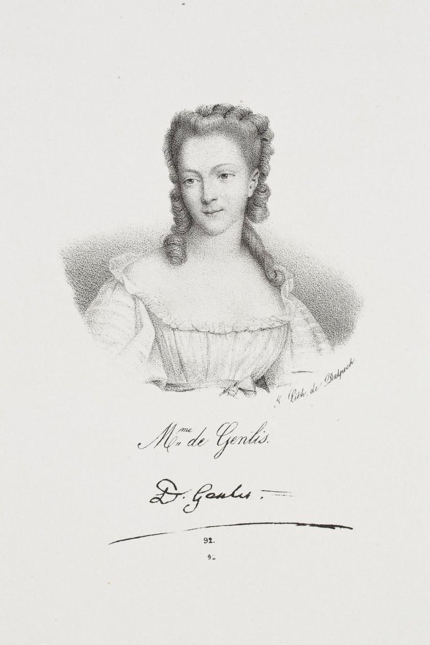 Portrett av forfatteren Félicité de Genlis av Francois Seraphin Delpech