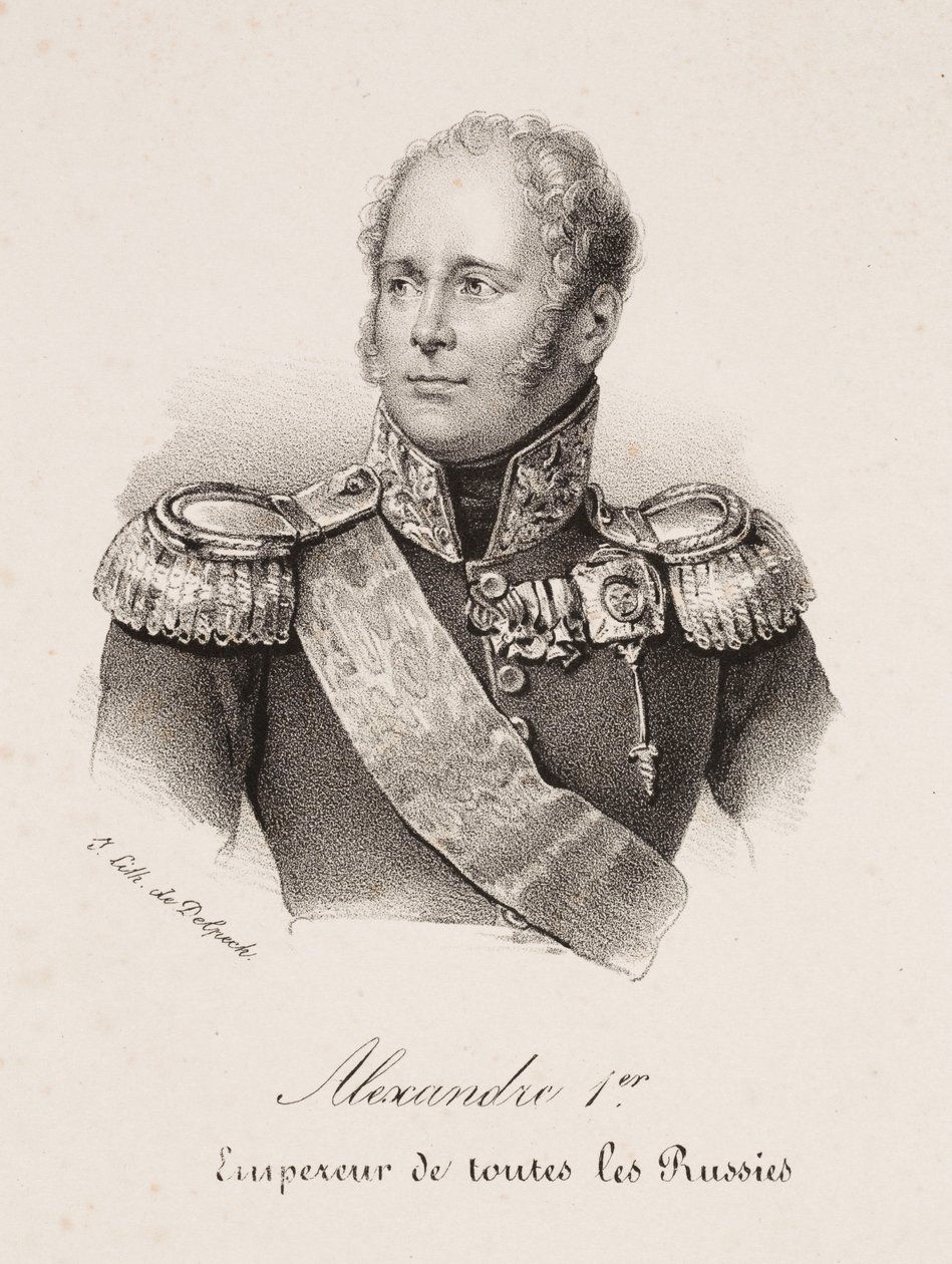 Portrett av tsar Aleksander I av Russland av Francois Seraphin Delpech