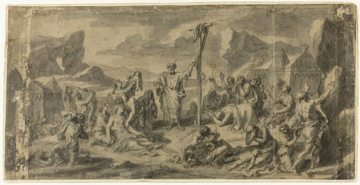 Moses og kobberslangen av Francois Verdier