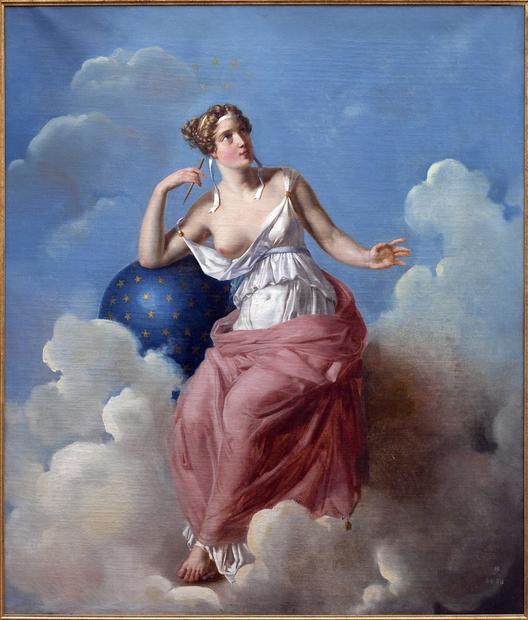 Astronomi. Maleri av Francois Vincent Latil (1796-1890), Olje på lerret av Francois Vincent Mathieu Latil