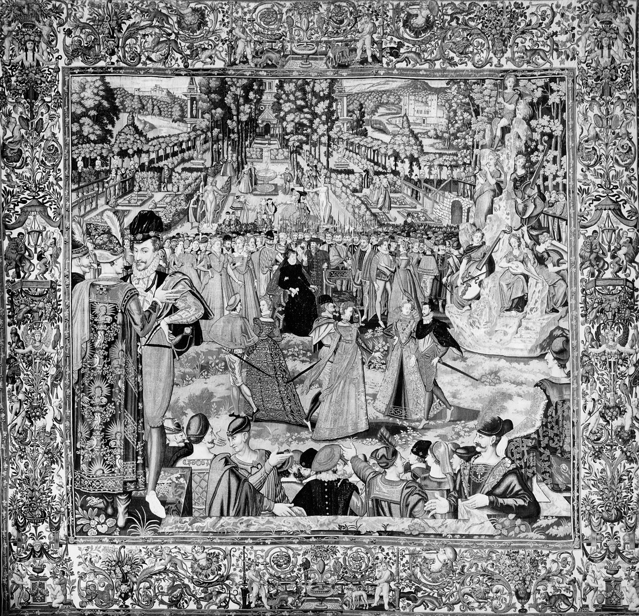 Festival til ære for de polske ambassadørene i nærvær av Catherine de Medici (1519–89) og Henri III (1551–89) av Francois after Quesnel