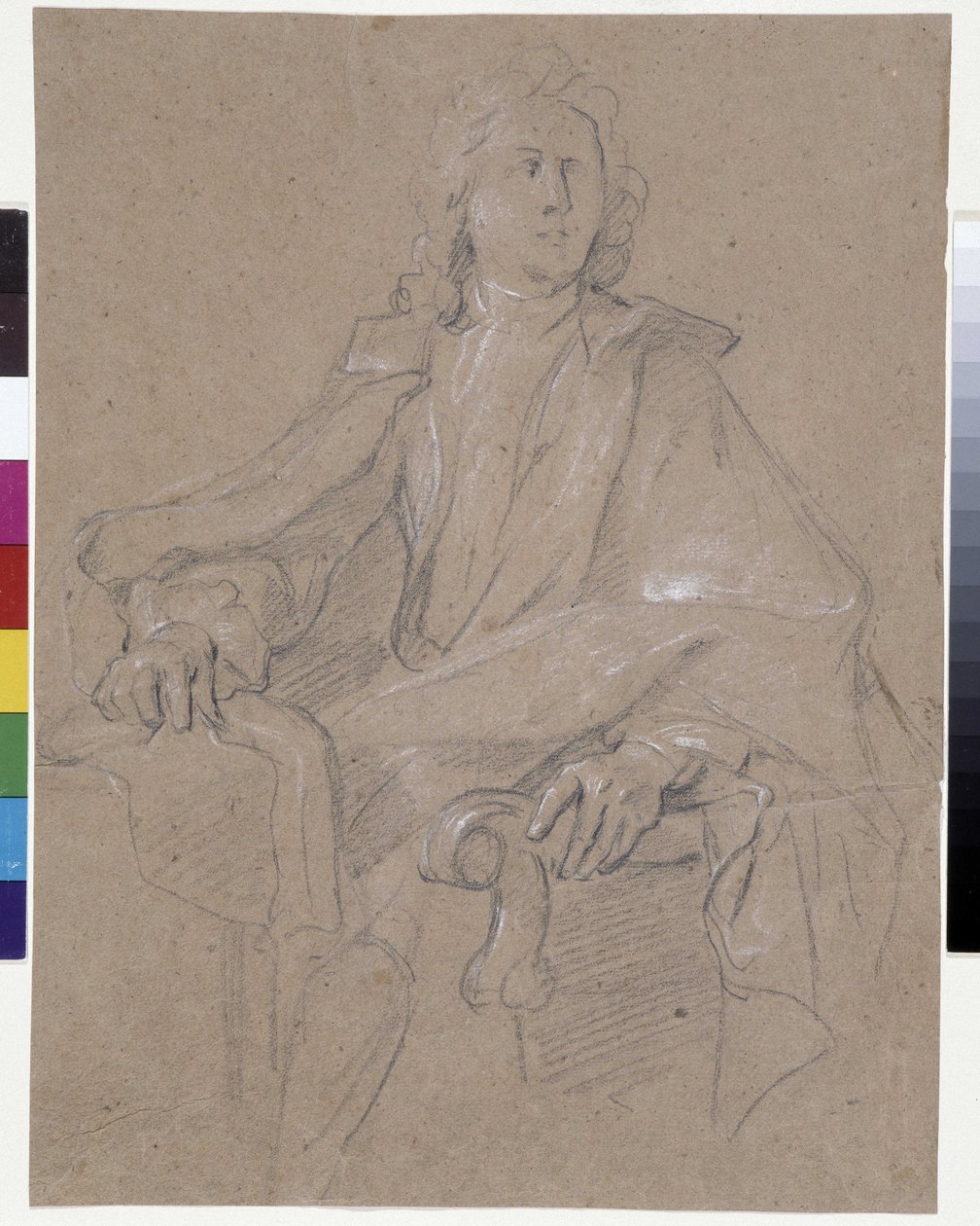 Portrett av Jules Hardouin Mansart (1645-1708) (olje på lerret) av Francois de Troy