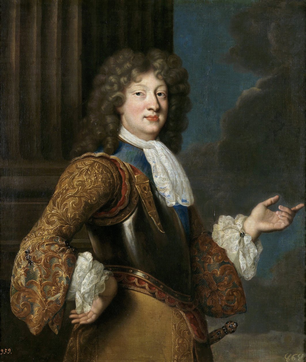 Portrett av Louis, Grand Dauphin av Frankrike - Troy, Francois, de (1645-1730) - Olje på lerret - 105x87 - Museo del Prado, Madrid av Francois de Troy