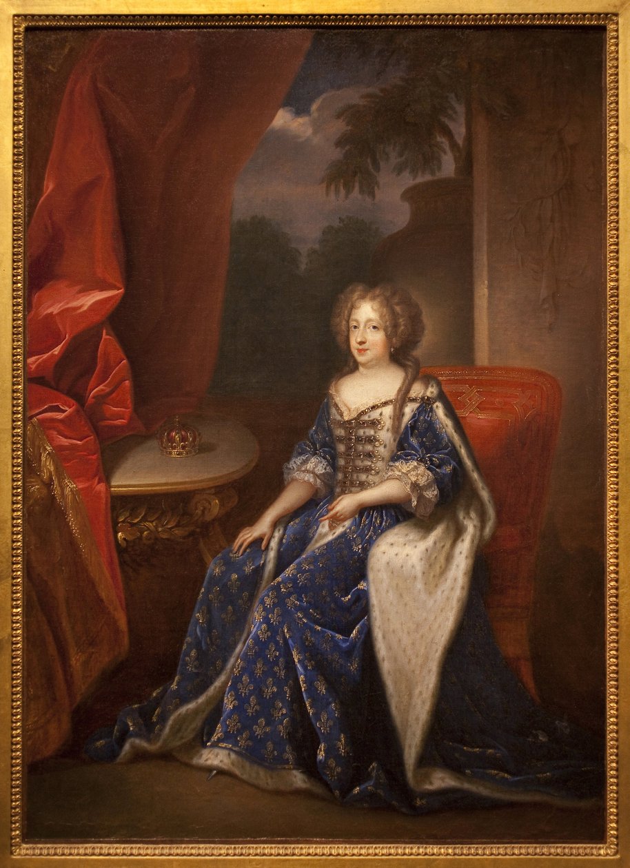 Portrett av Marie Therese (Marie-Therese) av Østerrike, dronning av Frankrike (1638-1683). Maleri av Francois de Troy (1645-1730), olje på lerret, andre halvdel av 1600-tallet. Museum of Fine Arts of Angers. av Francois de Troy