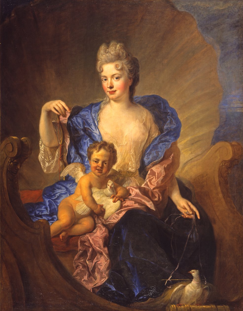 Grevinnen von Cosel og hennes sønn som Venus og Amor, ca 1712-1715 (olje på lerret) av Francois de Troy