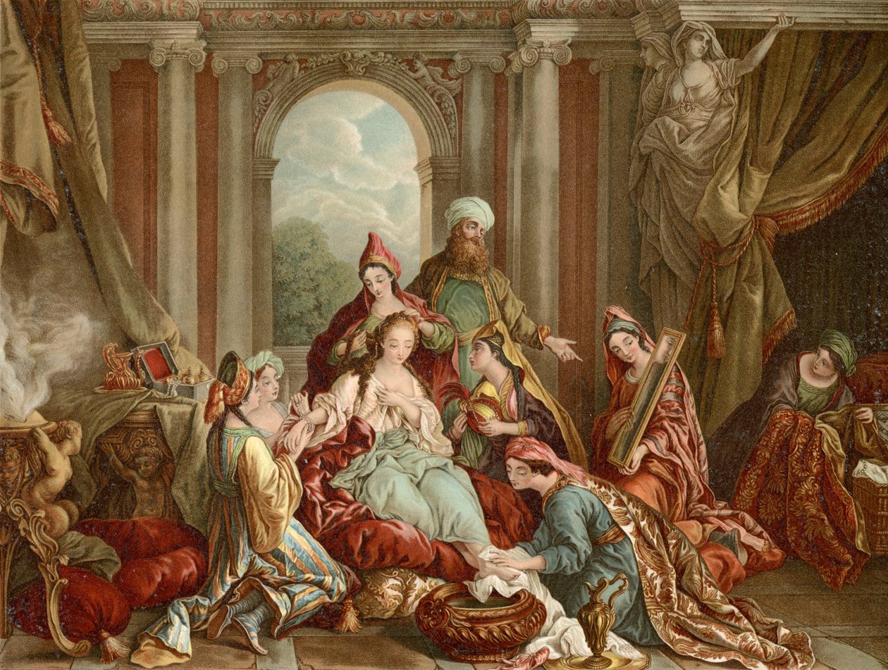 Esther er dekorert for kongen av Francois de after Troy