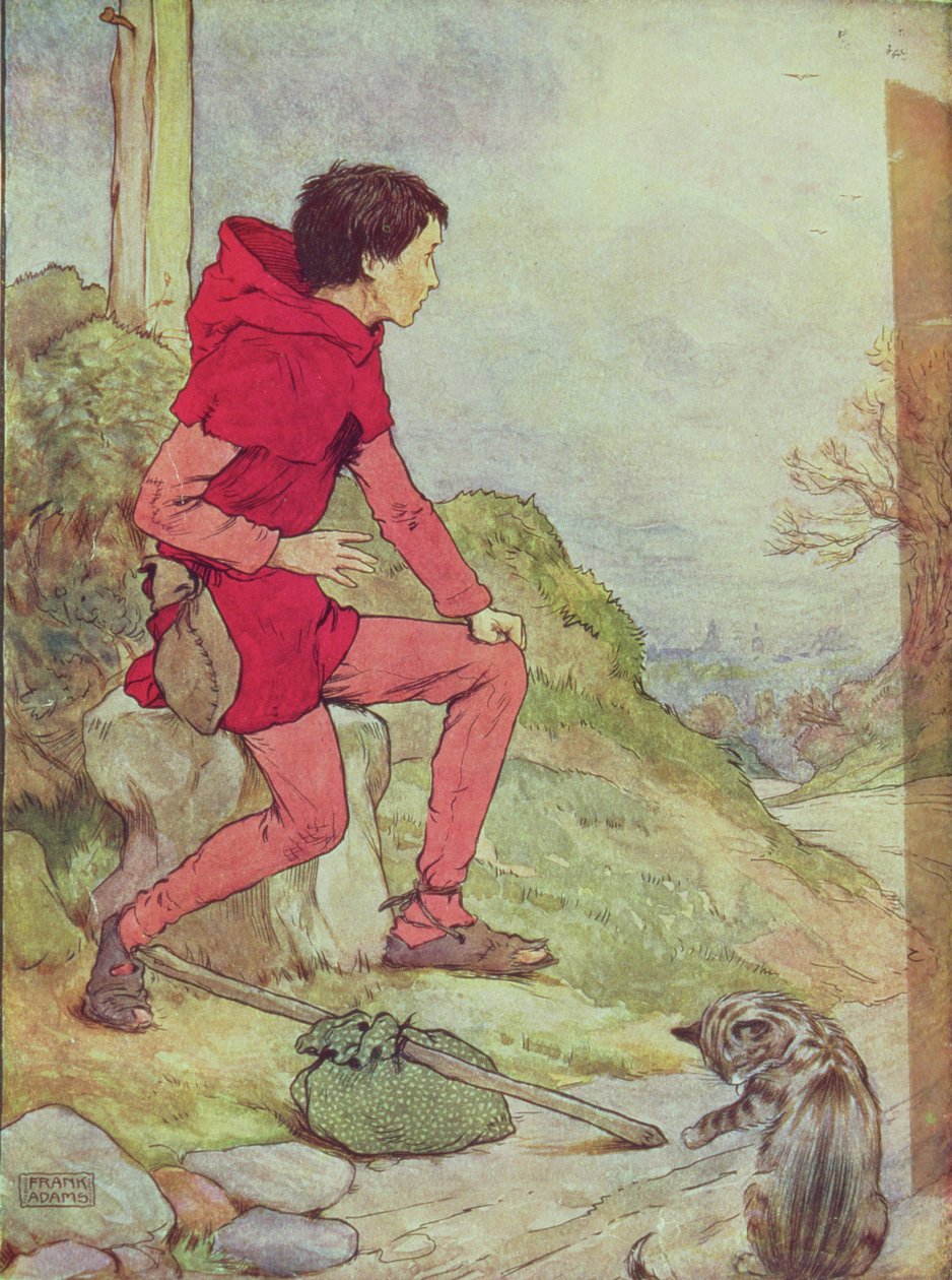 Dick Whittington på vei til London fra 