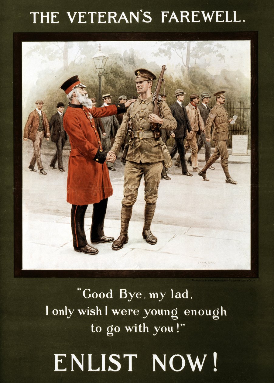 Veteranens farvel, 1914 av Frank Dadd
