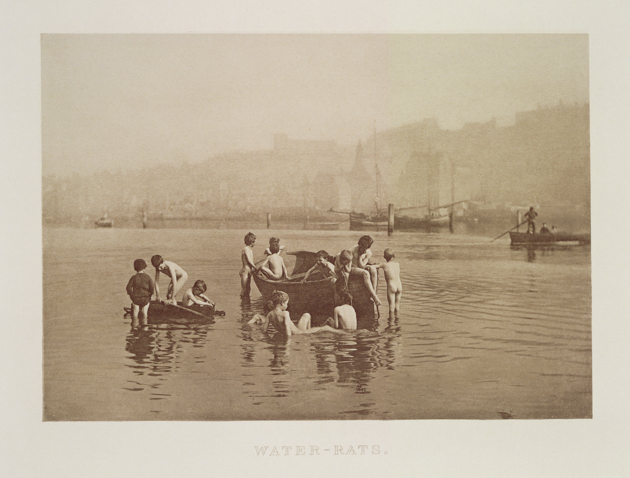 Water-Rats, ca. 1889 (sepia-bilde) av Frank Meadow Sutcliffe