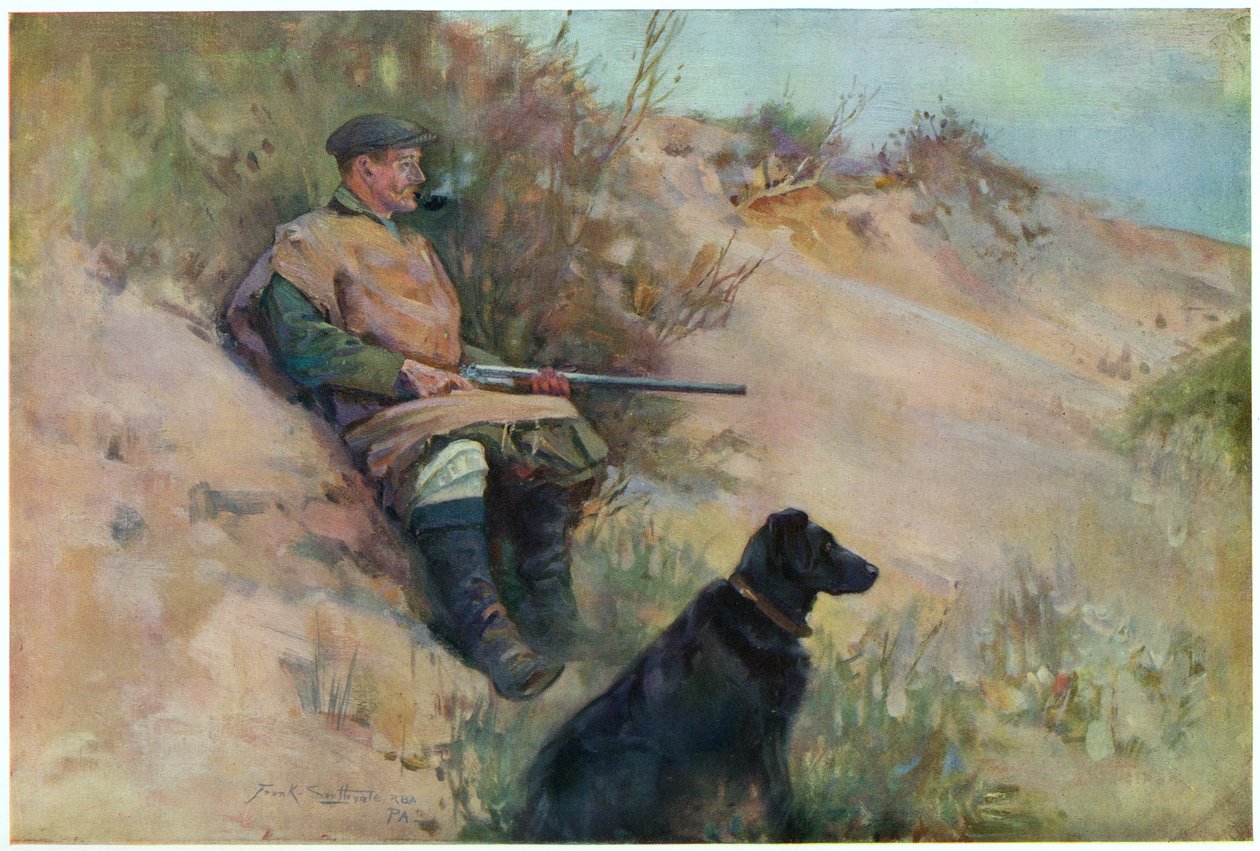 The Flight Shooter, illustrasjon fra 'Wildfowl and Waders' av Frank Southgate