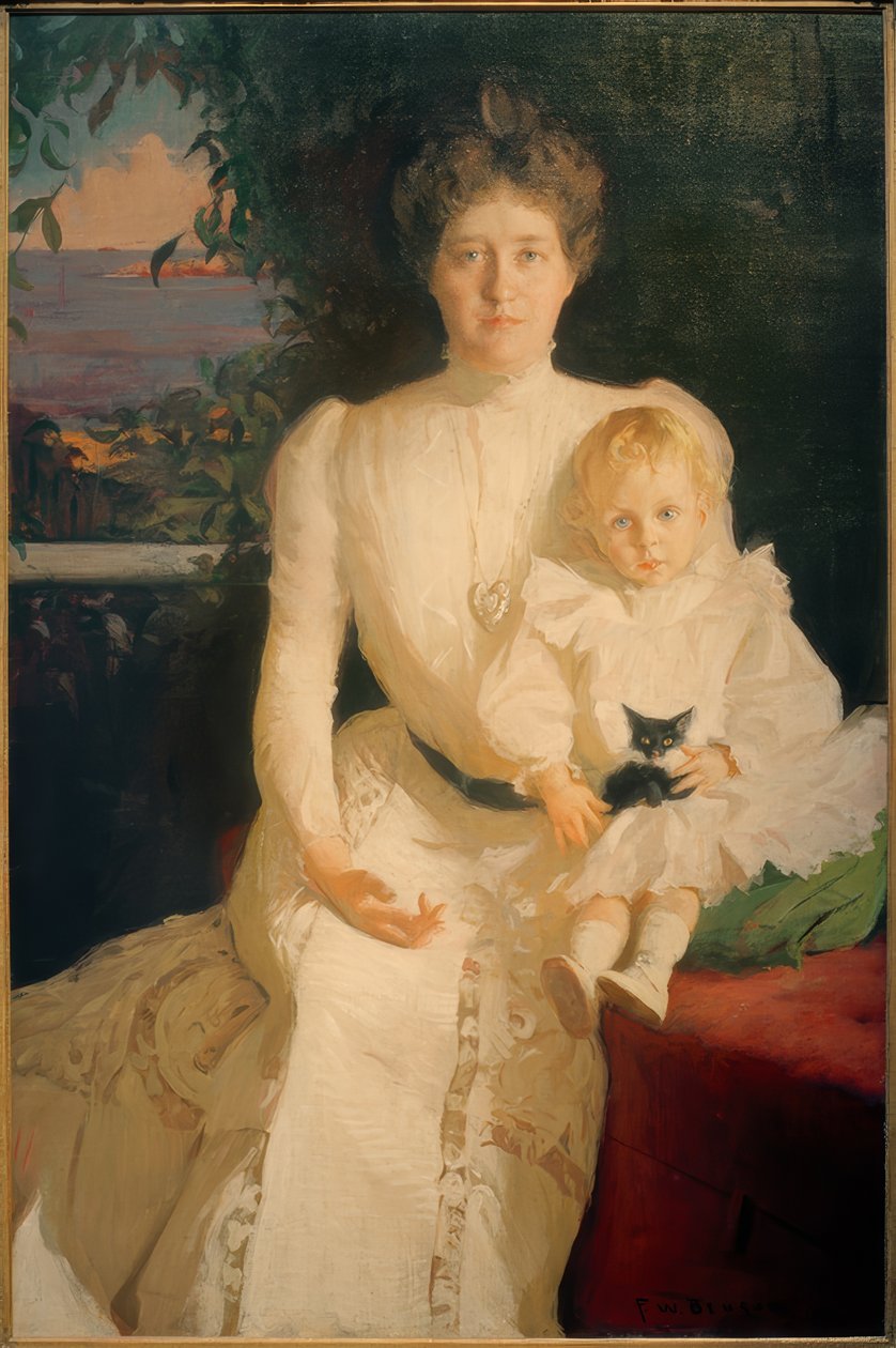 Emma Thaw med sønnen Alexander av Frank Weston Benson