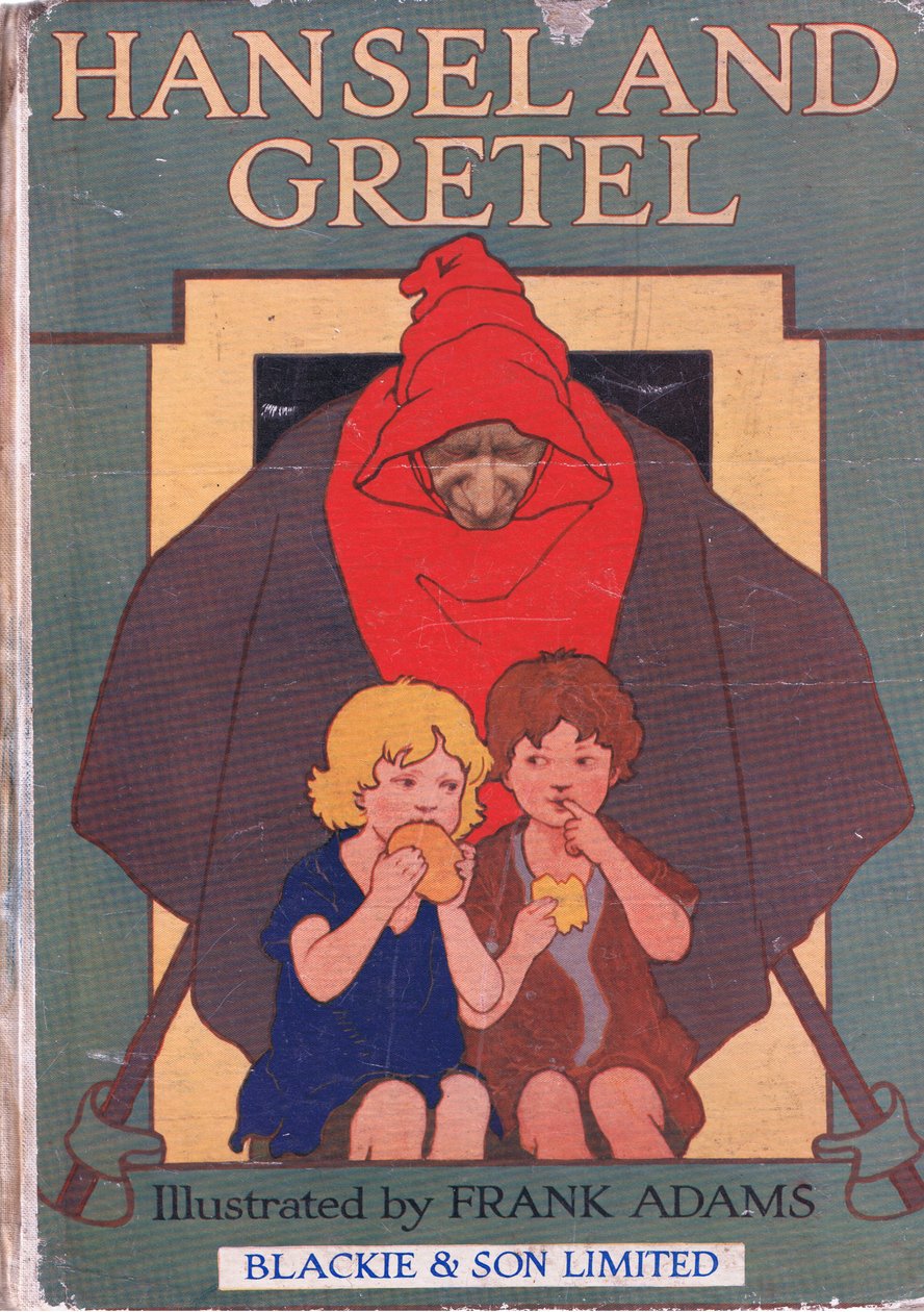 Forside, fra Hansel and Gretel utgitt av Blackie & Son Limited, ca. 1940 av Frank Adams
