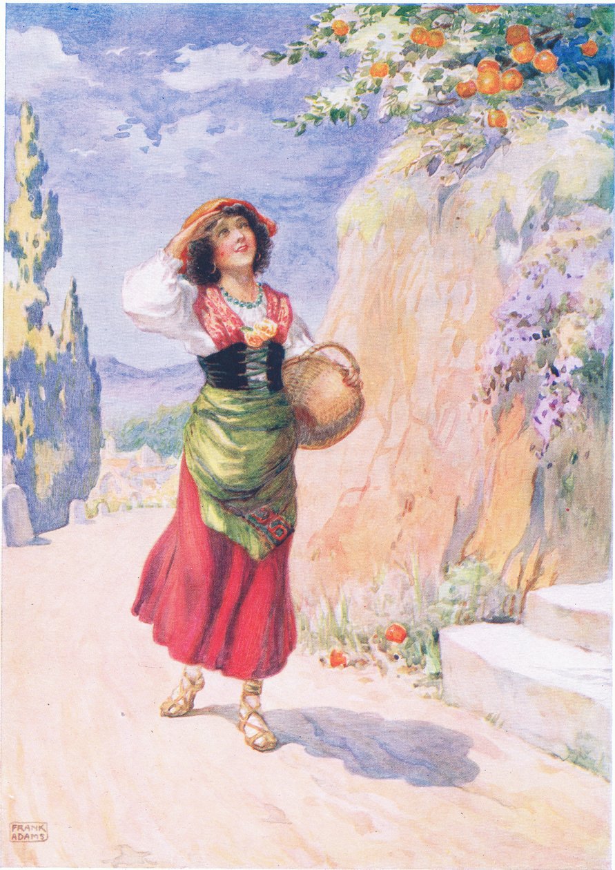 Pippa Passes, fra Pippa Passes av Robert Browning (1812-89) illustrert i barnehistorier fra The Poets av M.B.Belgrave og H.Hart av Frank Adams