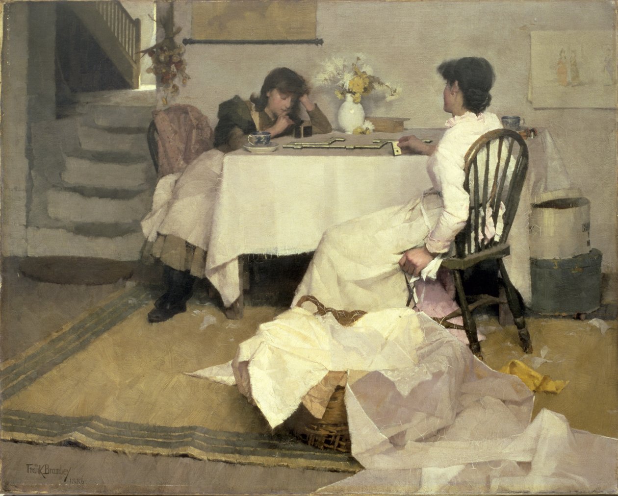 Domino!, 1886 av Frank Bramley