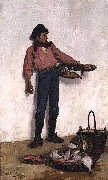 Napolitansk Fisher Boy, c. 1883 (se også 75202) av Frank Bramley