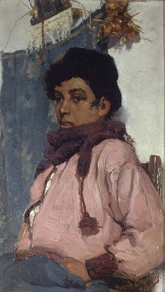 Den italienske fiskergutten av Frank Bramley