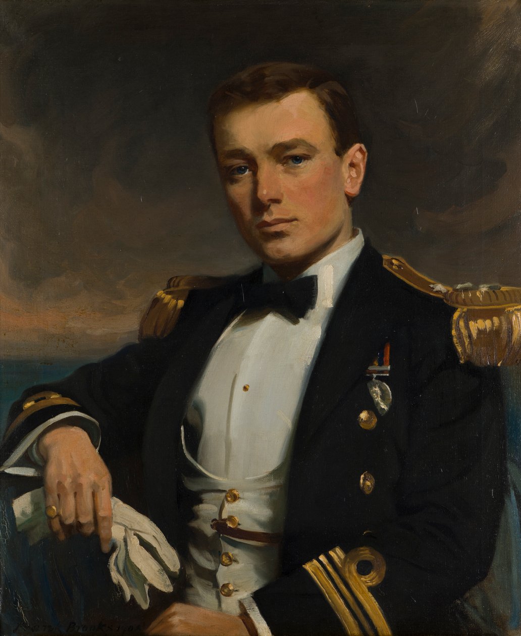 Portrett av Commander the Hon. Richard Orlando Beaconsfield Bridgeman DSO, ca. 1908 (olje på lerret) av Frank Brooks