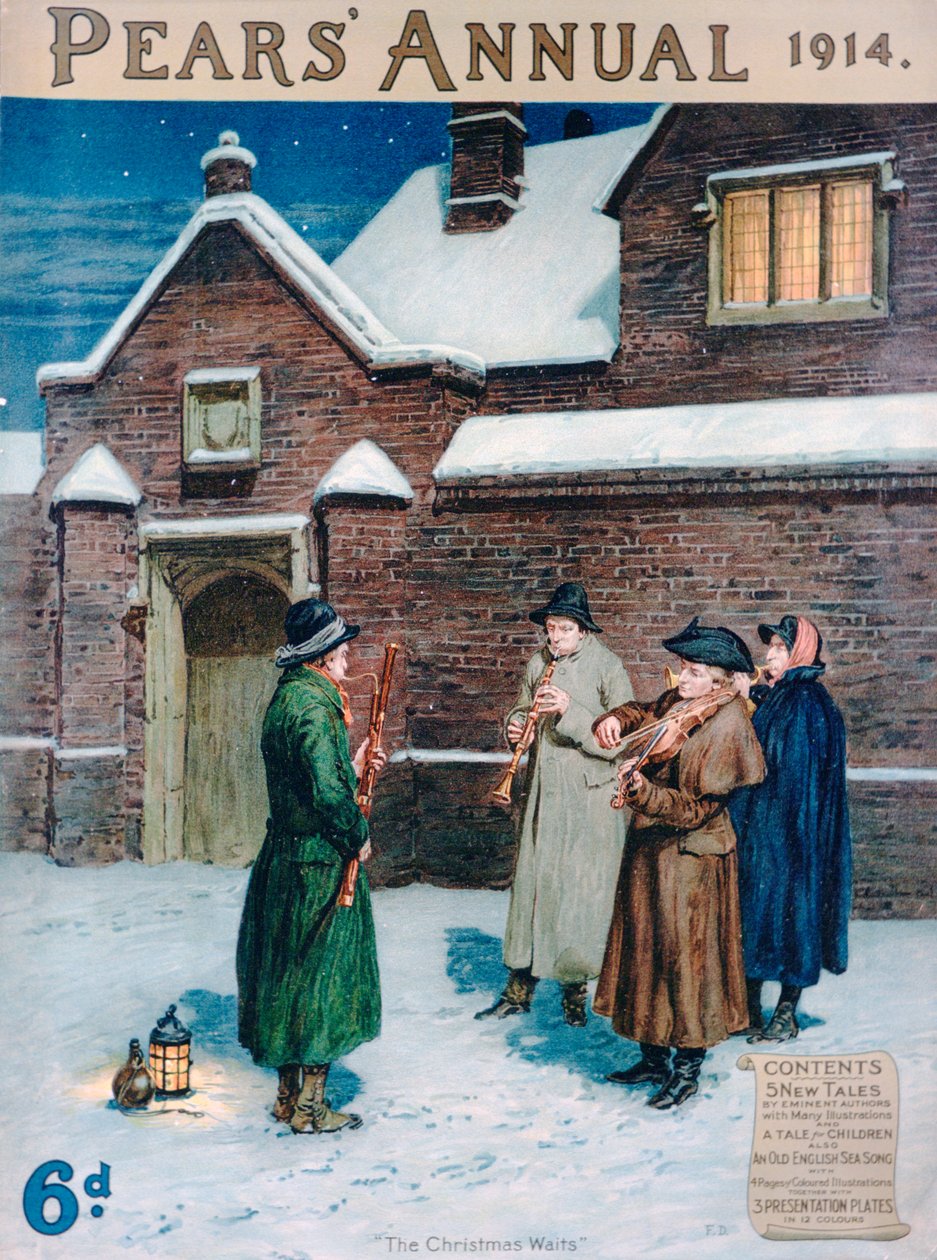 The Christmas Waits, cover av Pears Annual, 1914 av Frank Dadd