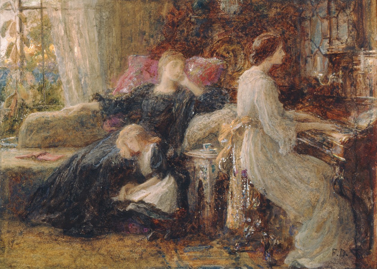 Memories, ca. 1886 (akvarell på papir) av Frank Dicksee