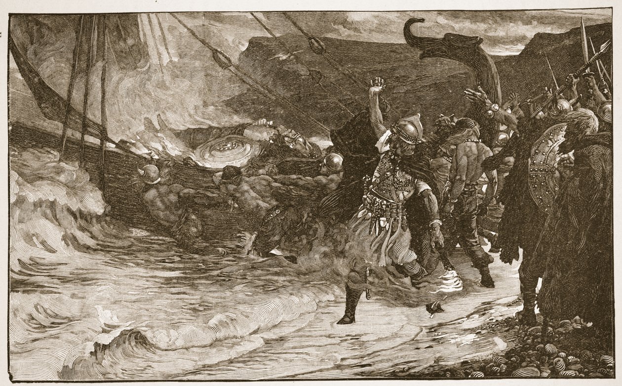 The Funeral of a Viking, illustrasjon fra 