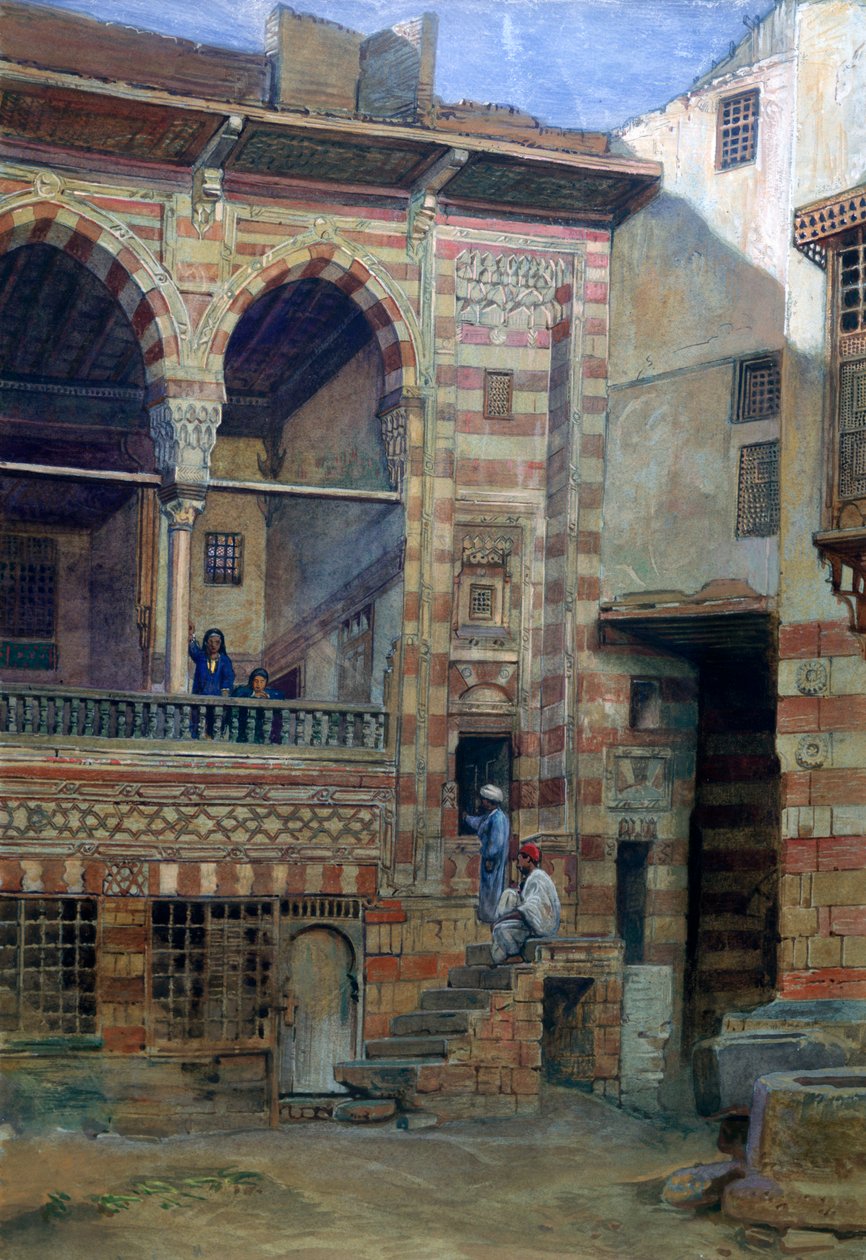 Gårdsplass i huset til Sheikh Sadat, Kairo, 1873 av Frank Dillon