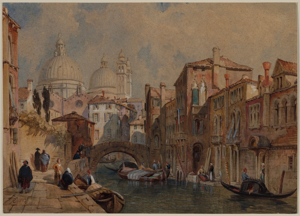 Utsikt over Venezia: The Dome of Santa Maria della Salute, 1853. av Frank Dillon