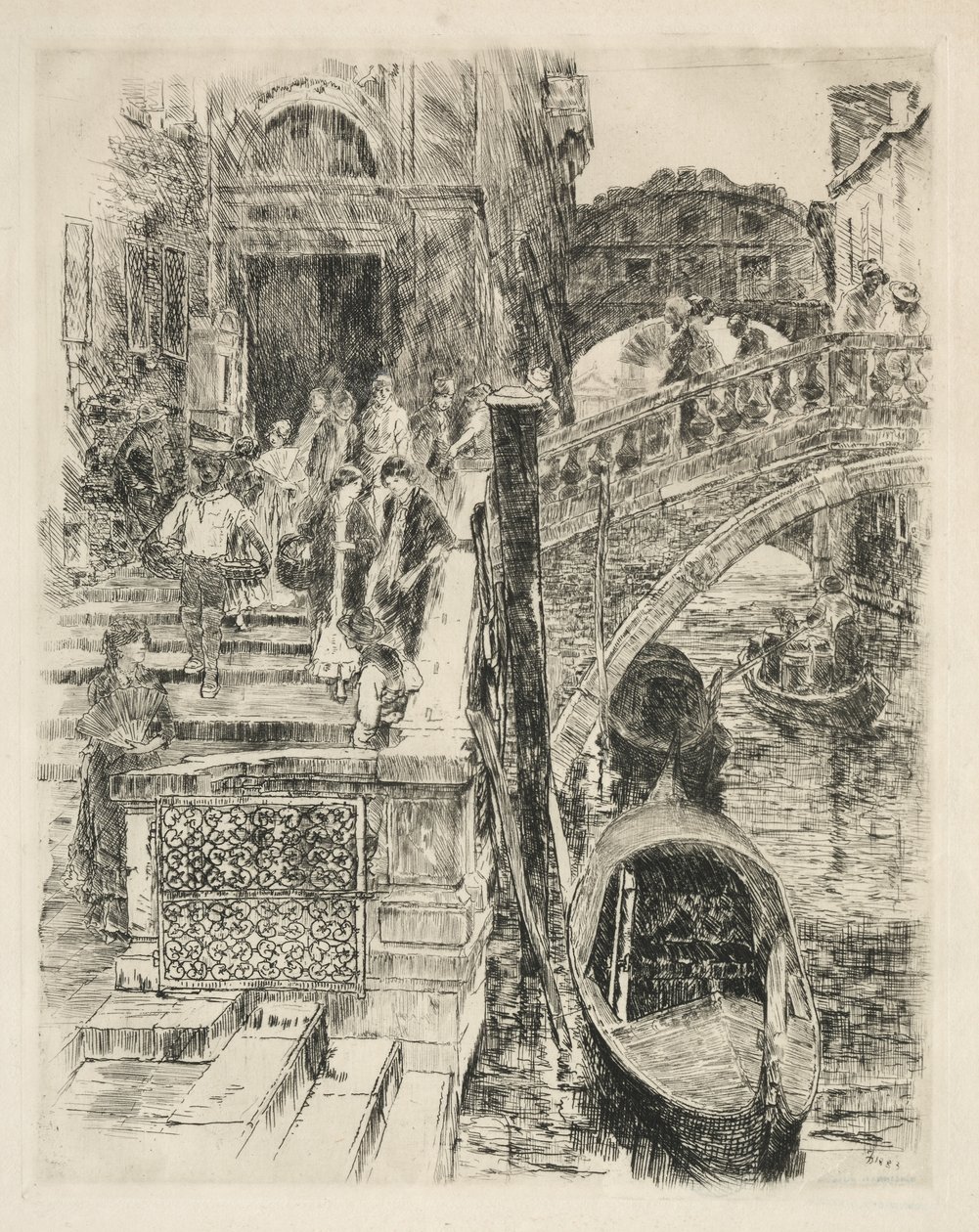 Sukkenes bro, Venezia, 1883. av Frank Duveneck