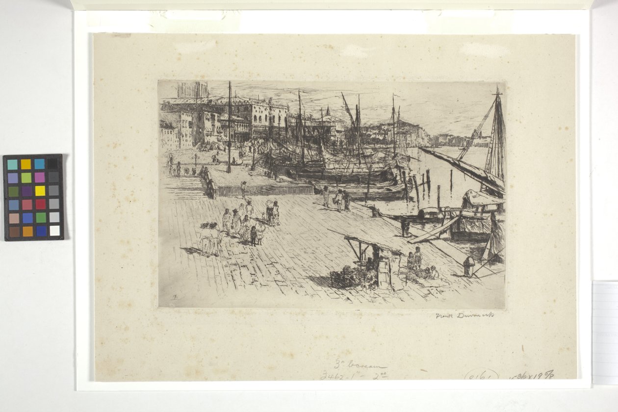 Riva Degli Schiavoni (Plate 1) (blekk) av Frank Duveneck