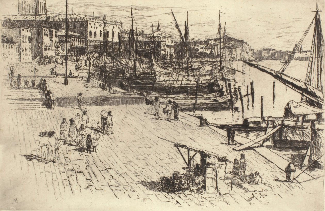 Riva degli Schiavoni (plate 1) av Frank Duveneck