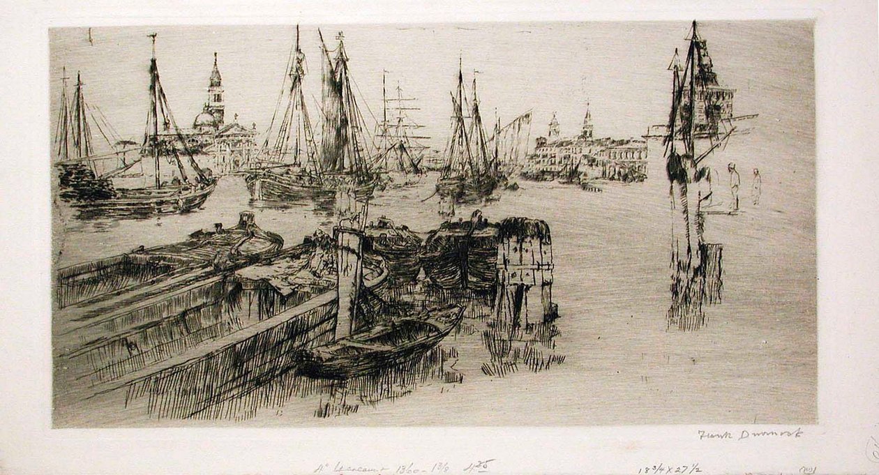 Skipsfart på Giudecca (Dokkene) av Frank Duveneck
