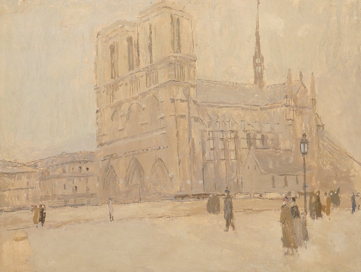 Notre Dame om vinteren, nd av Frank Edwin Scott