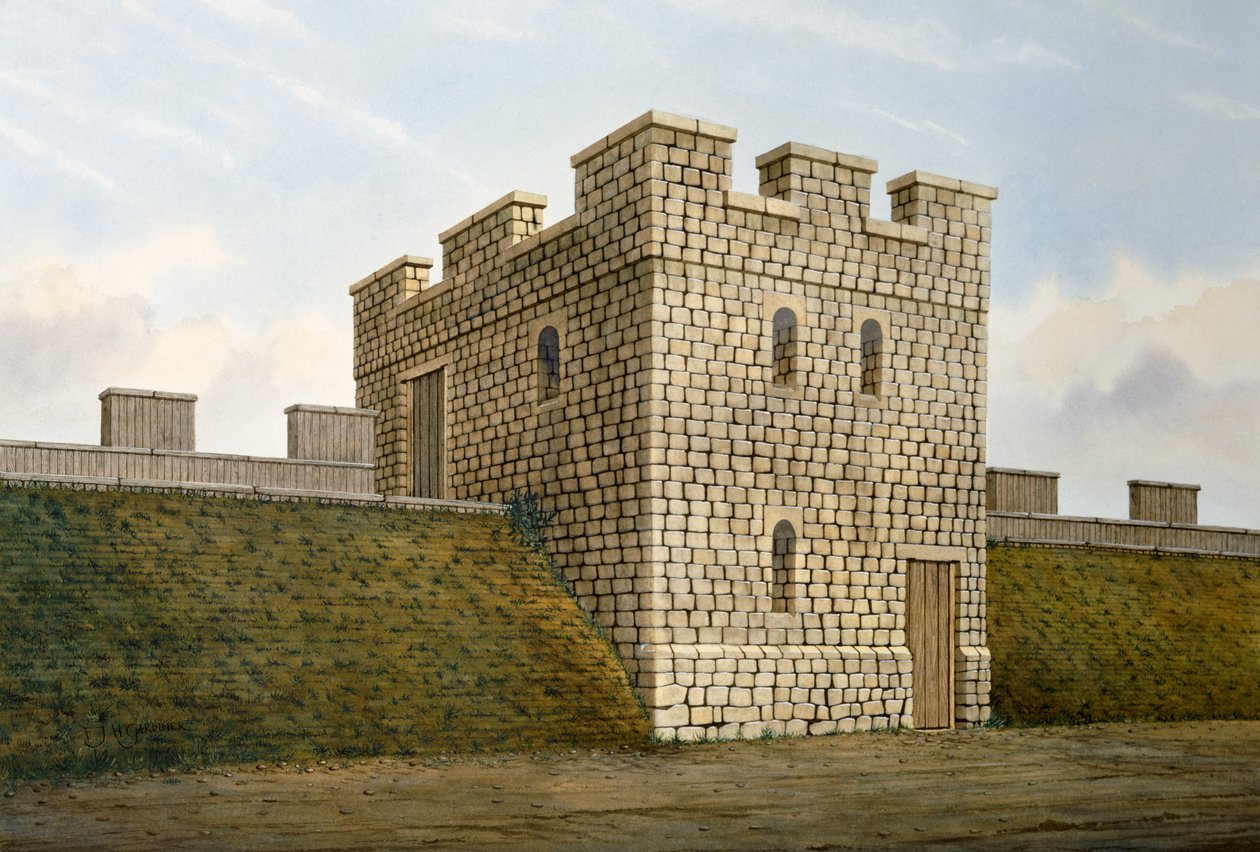 Hadrians mur: Banks East Turret, c2nd century, c1990-2010 av Frank Gardiner