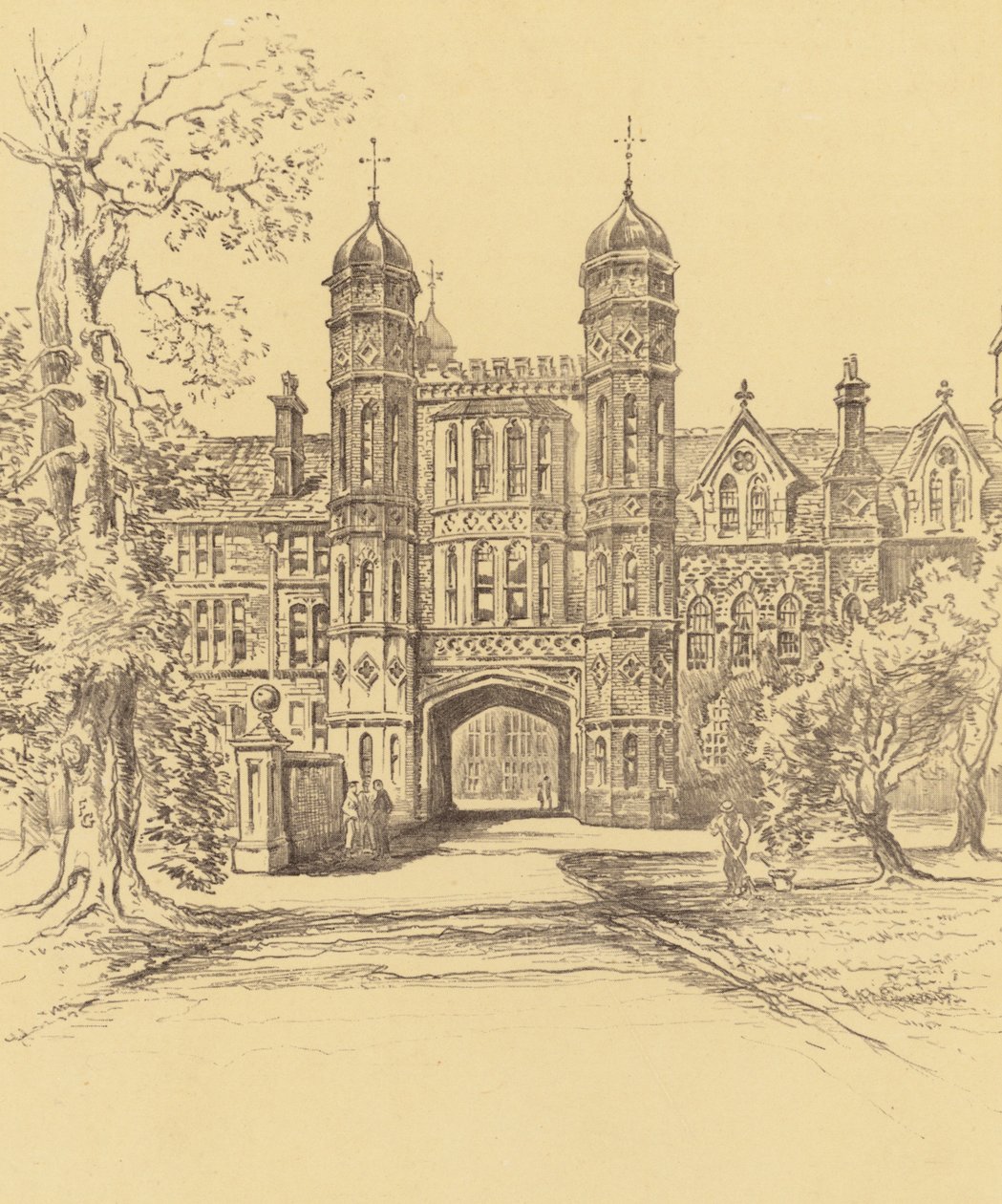 Rossall skole (lito) av Frank Greenwood